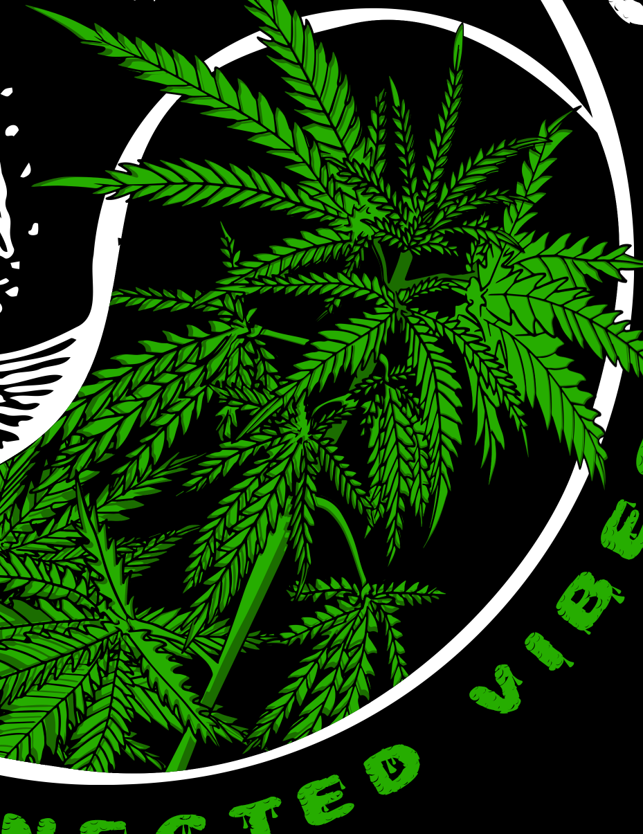 StonerDays Yin Yang Crop Top Hoodie featuring cannabis leaf design