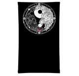 StonerDays Yin Yang Neck Gaiter featuring black and white design, front view on a white background