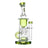 Calibear Straight Fab Klein Bong in Lime Green with Quartz Banger - Front View