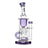Calibear Straight Fab Klein Bong in Purple with Clear Accents, 9" Tall, Front View