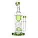 Calibear Straight Fab Torus Bong in Lime Green with Glass on Glass Joint, Front View