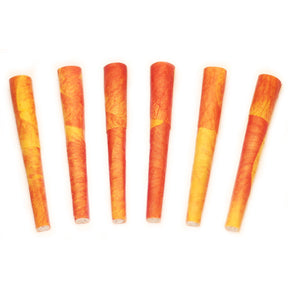 PETALS 5 MINI Cali Sunset Rose Petal Cones, Front View on Seamless White Background