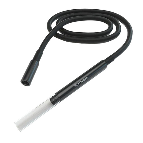 Stündenglass Kompact Infuser Water Pipe hose and mouthpiece, portable black silicone design