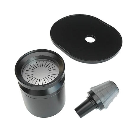 Stundenglass Kompact Infuser Water Pipe in black, compact design, with silicone hose attachment