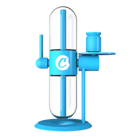 Stündenglass x Cookies Gravity Infuser Water Pipe in Blue, 15" Desktop Design, Front View