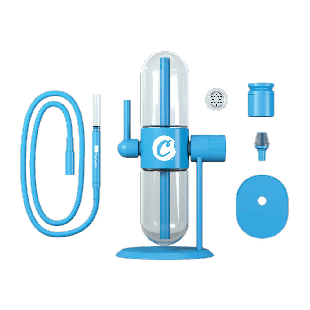 Stundenglass x Cookies Gravity Infuser Water Pipe in Blue, 15" Desktop Design