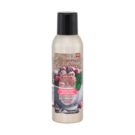 Smoke Odor 7oz Enzyme Spray in Sugared Cranberry Scent, Front View on White Background