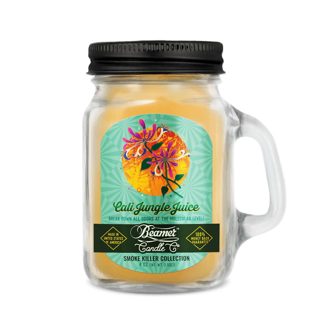 Beamer Candle Co. Mini 4oz Candle - Cali Jungle Juice Scent - Front View