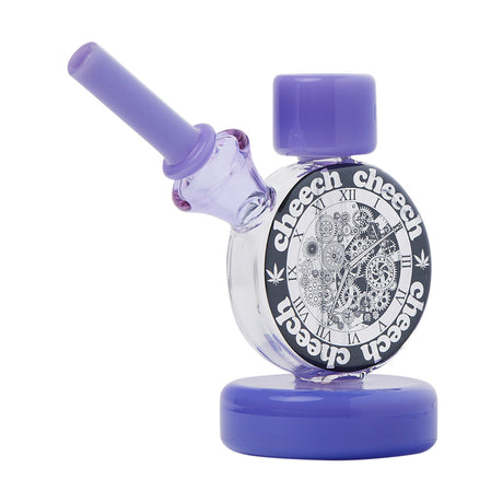 Cheech Glass 5" Clockwork Bong in Purple with Intricate Design - Front View