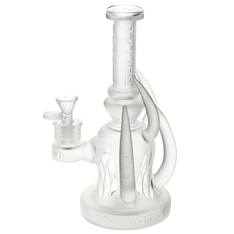 Tataoo Frosted Glass Horn Curves Water Pipe with Showerhead Percolator - Front View