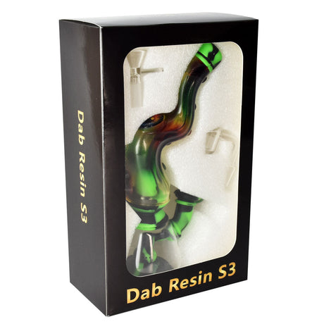 Tentacle Eye Silicone & Resin Rig in box, 9.5" height, ideal for concentrates and dry herbs