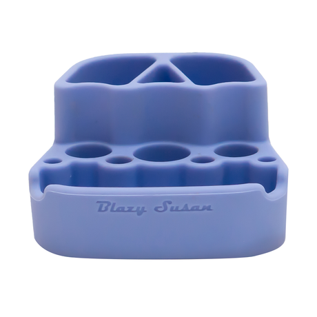 Blazy Susan Lavender Spinning Rolling Tray Front View with Compartments