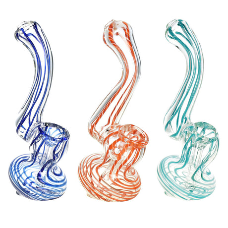 Assorted Rasta Striped Mini Bubblers in Candycane Design with Borosilicate Glass