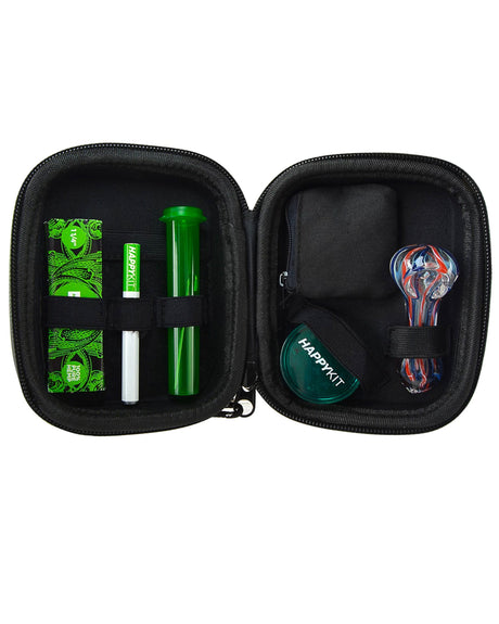 The Happy Kit OG bundle with hard case, lighter, spoon pipe, and accessories for dry herbs