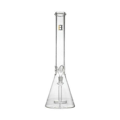 Hemper Beast Bong 12" in clear borosilicate glass, bubble design, front view on white background