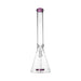 Hemper Beast Bong 12" in Clear with Pink Accents, Borosilicate Glass, Front View