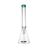 Hemper Beast Bong 12" in Teal with Clear Borosilicate Glass - Front View