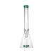 Hemper Beast Bong 12" in Teal with Clear Borosilicate Glass - Front View
