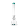 Hemper Beast Bong 12" in Teal with Clear Borosilicate Glass - Front View