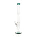 Hemper Classic Tube Bong in Teal, 21" Tall Borosilicate Glass with 14mm Joint, Front View