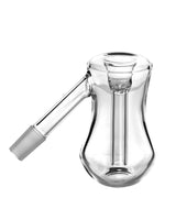 Clear High Rise Gravity Bong by HighRise, thick borosilicate glass, side view on white background