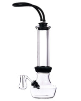 HighRise Gravity Bong in Clear Borosilicate Glass with Silicone Base, Thick 5mm Wall