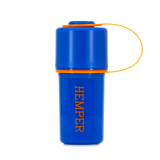 The Keeper by Hemper 3-Part Grinder in Blue with Stash Storage - Front View