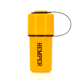 Hemper The Keeper™ 3-Part Grinder in Yellow with Built-in Storage - Front View