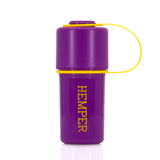 The Keeper by Hemper 3-Part Grinder in Purple with Built-in Storage - Front View