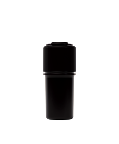 Hemper The Keeper™ 3-Part Grinder in Black - Front View on Seamless White Background