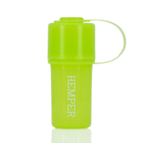 Hemper The Keeper™ 3-Part Grinder in Neon Green with Built-in Storage, Front View
