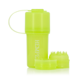 Hemper The Keeper in Glow Green, 3-Part Grinder with Storage, Front View on White Background