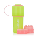 Hemper The Keeper in Neon Green with Pink Accents, 3-Part Grinder and Storage, Front View