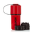 Hemper The Keeper™ 3-Part Grinder in Red with Storage - Front View with Disassembled Parts