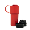 The Keeper™ by Hemper 3-Part Grinder in Red with Stash Storage, Front View