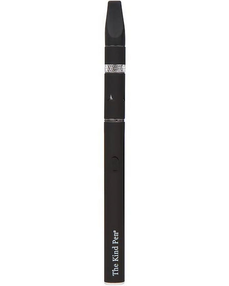 The Kind Pen Slim Wax Vaporizer Pen in Black, front view on white background, portable design for concentrates