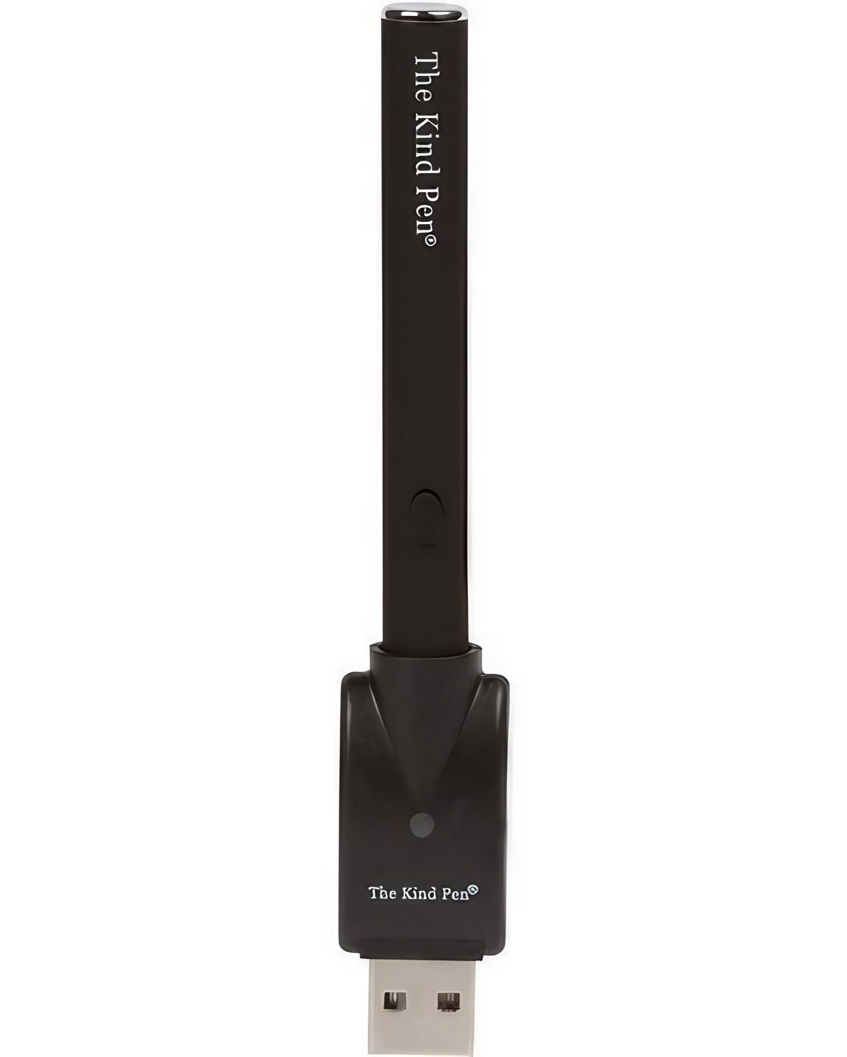 The Kind Pen Slim Wax Vaporizer Pen in Black, Front View, Portable 5" Ceramic Battery-Powered