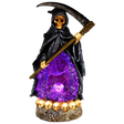 The "Reaper" Polyresin Backflow Incense Burner with Glittering Purple Pool