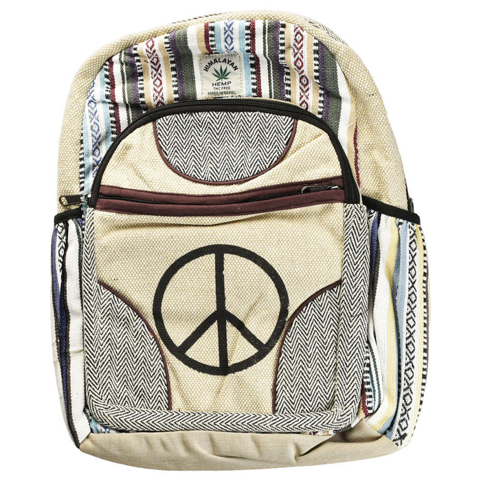 ThreadHeads Himalayan Hemp Simple Peace Backpack - 11"x16"