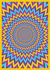 ThreadHeads Psychedelic Motions Tapestry, vibrant zigzag pattern, 55" x 85" cotton wall art