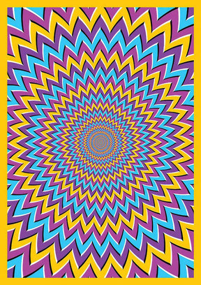 ThreadHeads Psychedelic Motions Tapestry, vibrant zigzag pattern, 55" x 85" cotton wall art