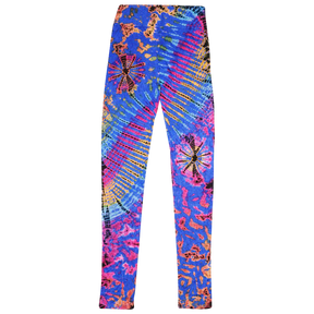 ThreadHeads Rainbow Galaxy Tie-Dye Rayon Leggings - Colorful Front View