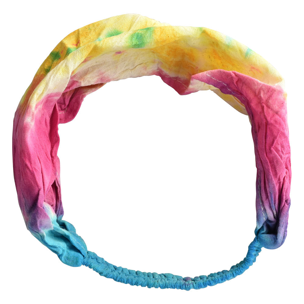 ThreadHeads Tie-Dye Cotton Headband in Assorted Colors, One Size - Front View