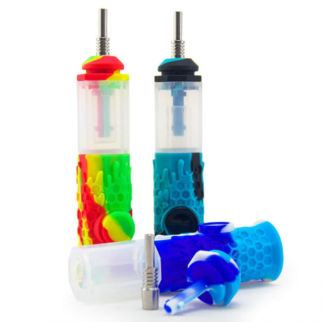 PILOT DIARY Silicone Honeycomb Honey Straws 7" in vibrant colors with easy-to-use design