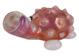 Tiny Turtle Glass Pipe, Compact Borosilicate Hand Pipe, 2.65" Height, Portable Design