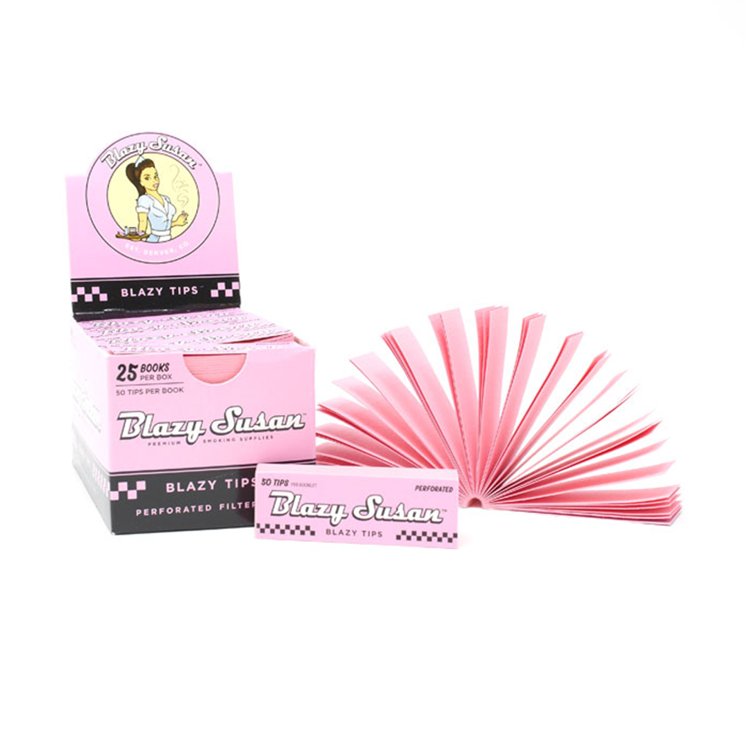Wise Skies Pink Perforated Rolling Filter Tips 10 Or 20 Pack Roach Cards Natural