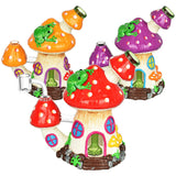 Toadstool House Dab Rig with colorful mushroom design and borosilicate glass, front view