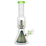 12.5" Tree Dimensional Beaker Water Pipe, Borosilicate Glass, Front View