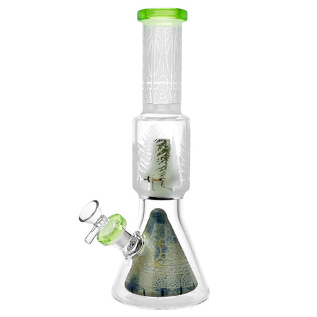 12.5" Tree Dimensional Beaker Water Pipe with Borosilicate Glass, Front View