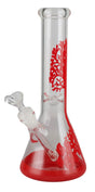 11" Tree Water Pipe with Beaker Design, 14mm Female Joint, Borosilicate Glass, Front View